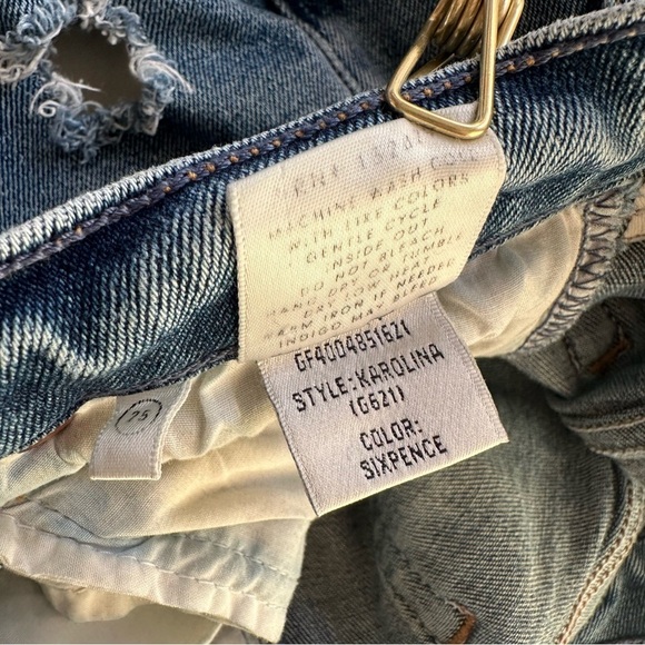 GRLFRND Karolina High Rise Slashed Raw Hem Jeans Size 25 - Picture 12 of 15